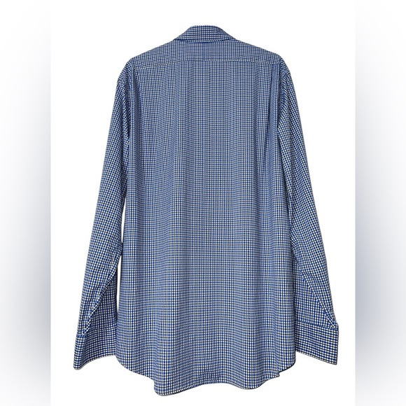 Ralph Lauren Shirt XXL Mens Blue Gingham Check Nylon Blend Preppy Pony Button Up - Picture 7 of 7